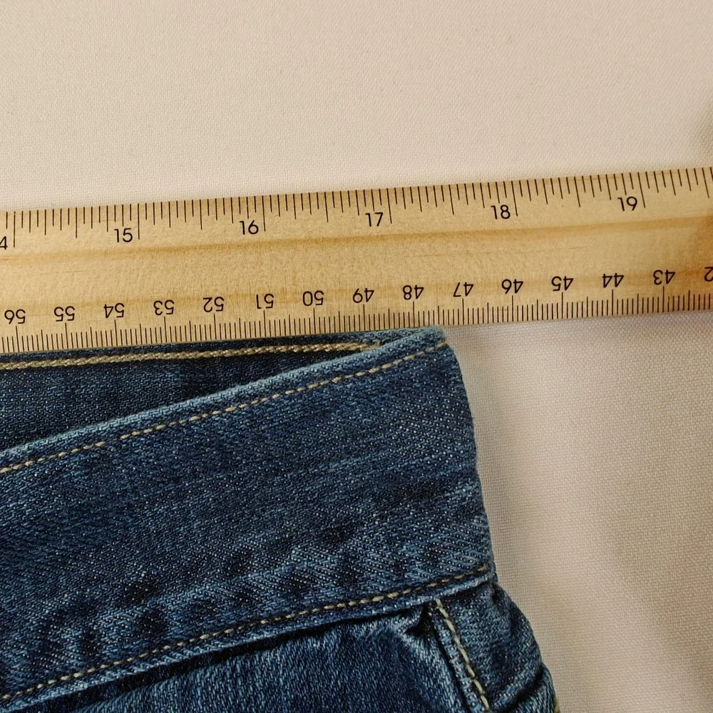 Levis 514 Slim Straight Jeans Mens 36x32 Blue Denim Flap Pocket 00514-0046